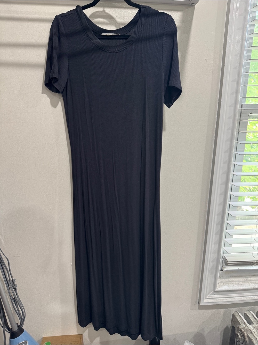Dex Black Short-Sleeve Maxi Dress